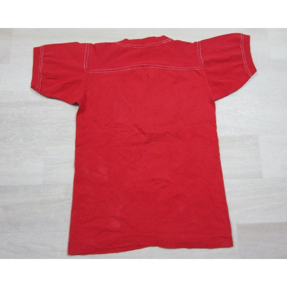 Vintage 70s State Football Champs T-Shirt Kids (M) Single Stitch Ohio Wolf